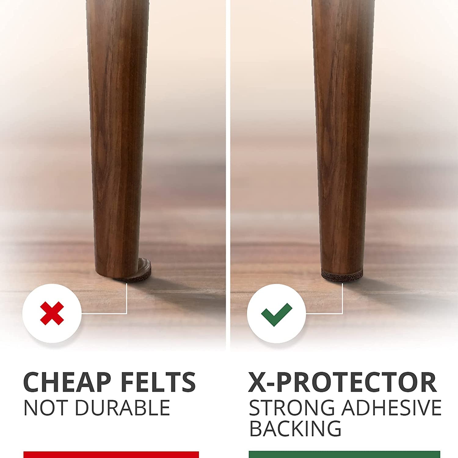 Felt Furniture Pads  235 PCS Premium Furniture Pads - Felt Pads Furniture Feet Best Wood Floor Protectors - Protect Your Hardwood & Laminate Flooring!